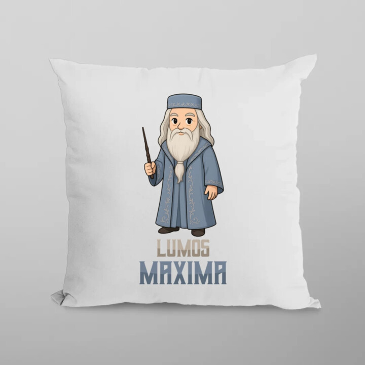 Lumos Maxima - Albus Dumbledore - vankúš s potlačou pre fanúšikov série Harry Potter