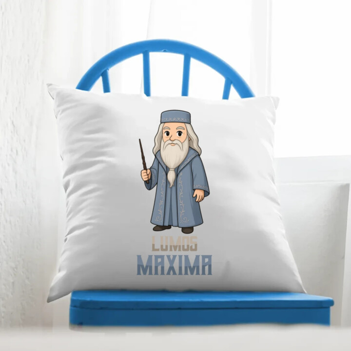 Lumos Maxima - Albus Dumbledore - vankúš s potlačou pre fanúšikov série Harry Potter