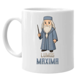 Lumos Maxima - Albus Dumbledore - keramický hrnček s potlačou pre fanúšikov série Harry Potter