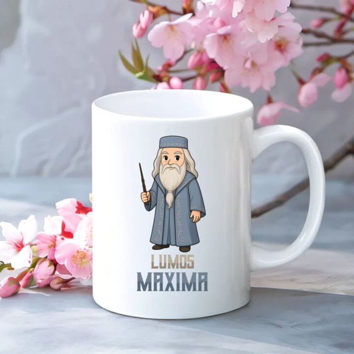 Lumos Maxima - Albus Dumbledore - keramický hrnček s potlačou pre fanúšikov série Harry Potter