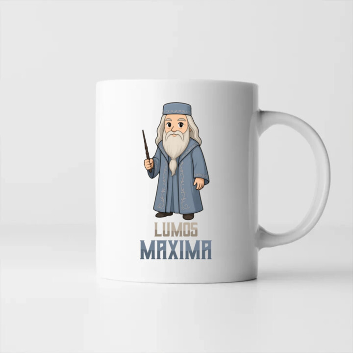 Lumos Maxima - Albus Dumbledore - keramický hrnček s potlačou pre fanúšikov série Harry Potter