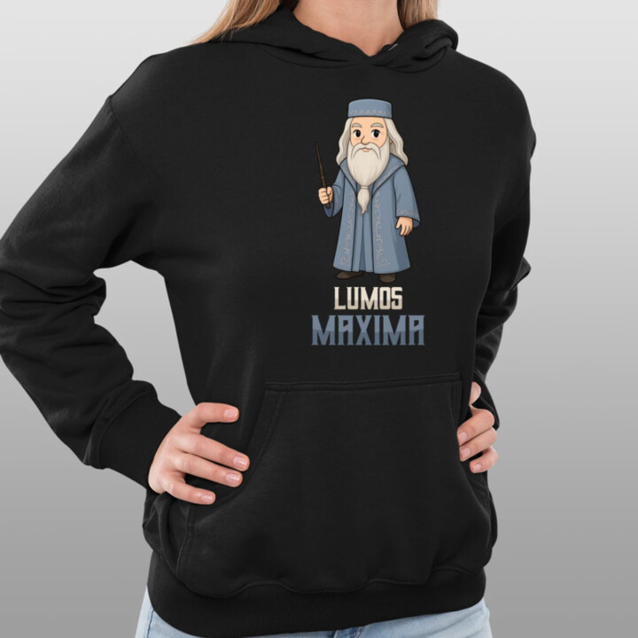 Lumos Maxima - Albus Dumbledore  - dámska mikina s potlačou pre fanúšikov série Harry Potter