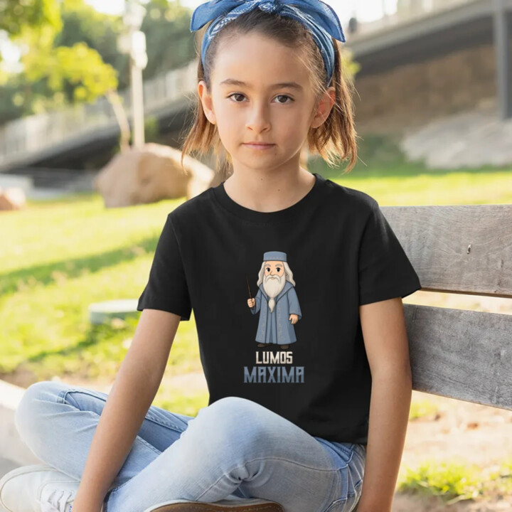 Lumos Maxima - Albus Dumbledore - detské tričko s potlačou pre fanúšikov série Harry Potter