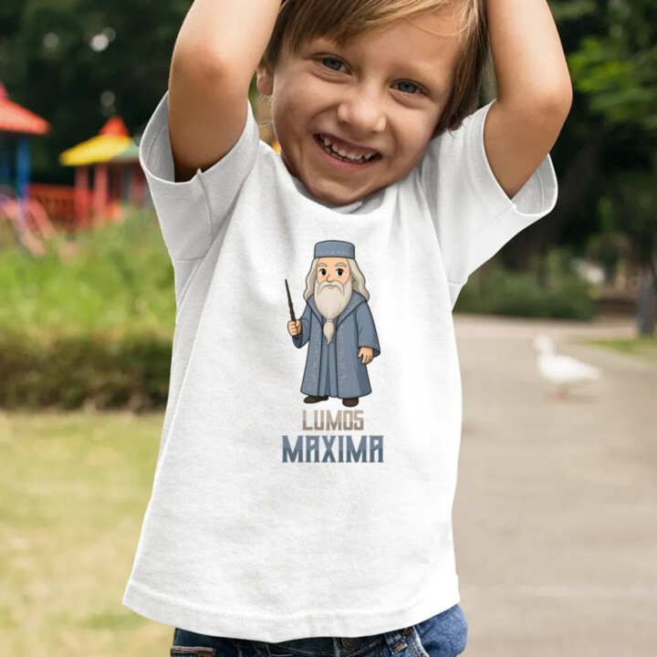 Lumos Maxima - Albus Dumbledore - detské tričko s potlačou pre fanúšikov série Harry Potter