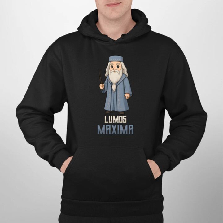 Lumos Maxima - Albus Dumbledore  - pánska mikina s potlačou pre fanúšikov série Harry Potter