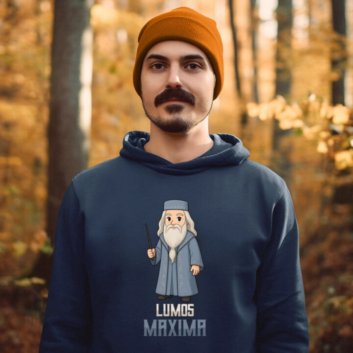 Lumos Maxima - Albus Dumbledore  - pánska mikina s potlačou pre fanúšikov série Harry Potter
