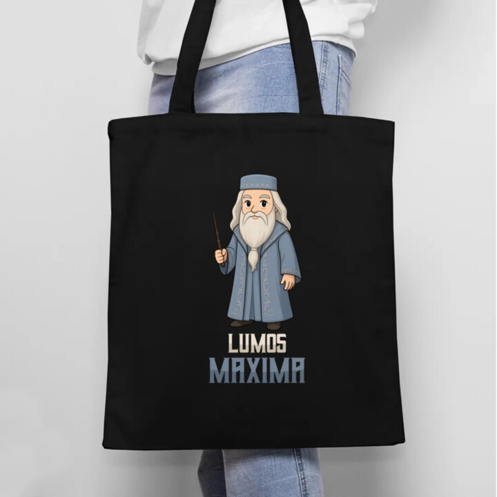 Lumos Maxima - Albus Dumbledore - taška s potlačou pre fanúšikov série Harry Potter