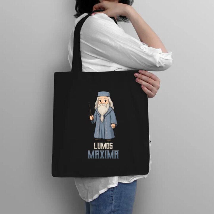 Lumos Maxima - Albus Dumbledore - taška s potlačou pre fanúšikov série Harry Potter