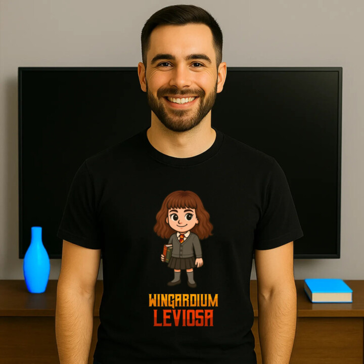 Wingardium Leviosa - Hermiona Granger - pánske tričko s potlačou pre fanúšikov série Harry Potter