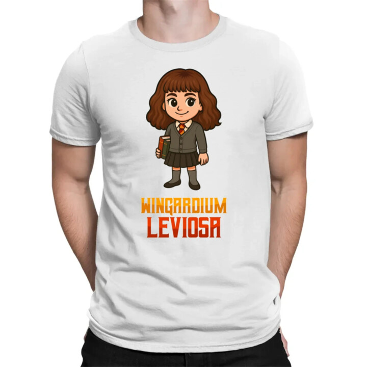 Wingardium Leviosa - Hermiona Granger - pánske tričko s potlačou pre fanúšikov série Harry Potter