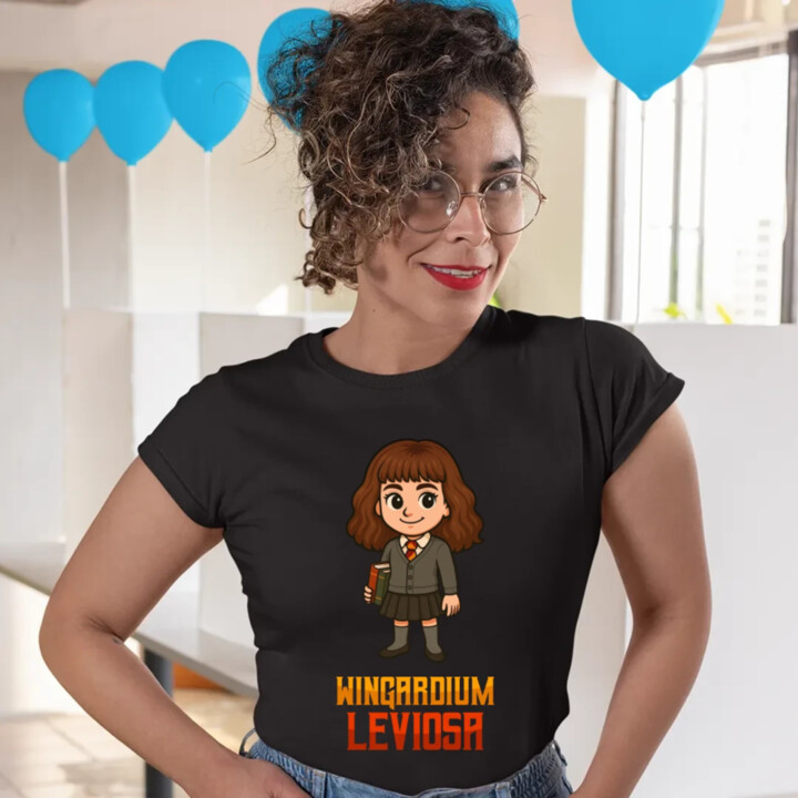 Wingardium Leviosa - Hermiona Granger - dámske tričko s potlačou pre fanúšikov série Harry Potter