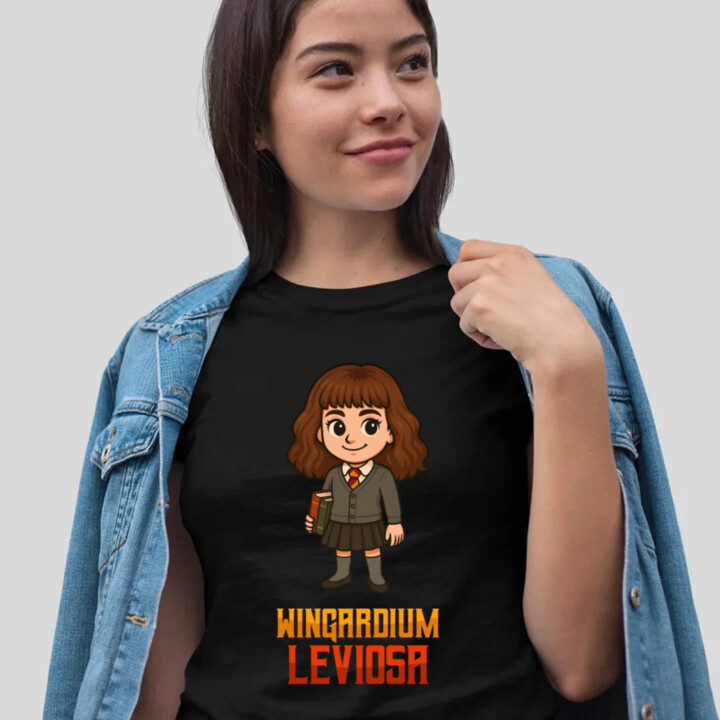 Wingardium Leviosa - Hermiona Granger - dámske tričko s potlačou pre fanúšikov série Harry Potter