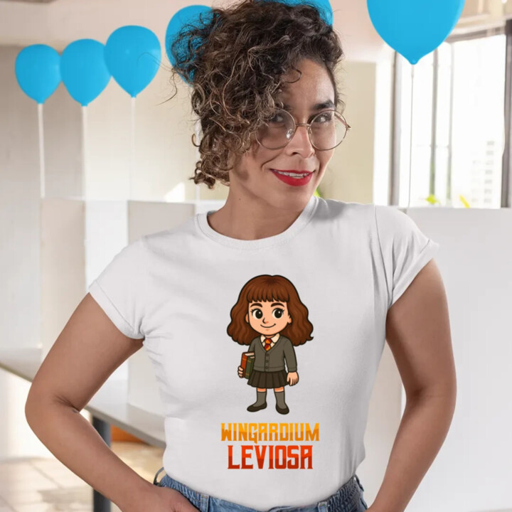 Wingardium Leviosa - Hermiona Granger - dámske tričko s potlačou pre fanúšikov série Harry Potter
