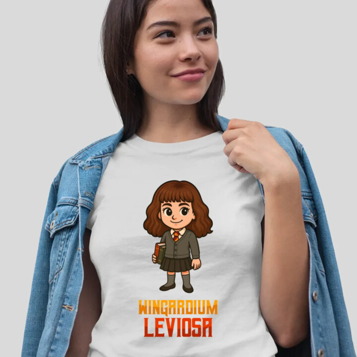 Wingardium Leviosa - Hermiona Granger - dámske tričko s potlačou pre fanúšikov série Harry Potter