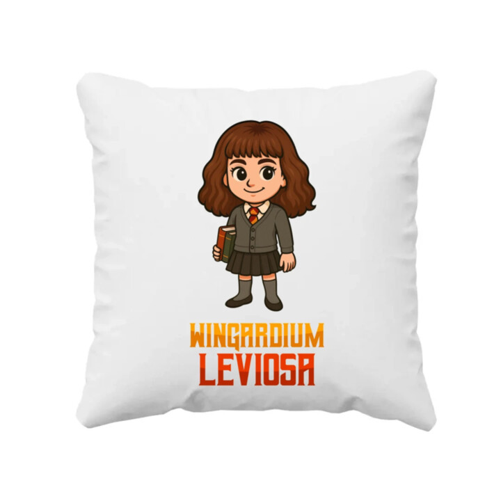 Wingardium Leviosa - Hermiona Granger - vankúš s potlačou pre fanúšikov série Harry Potter