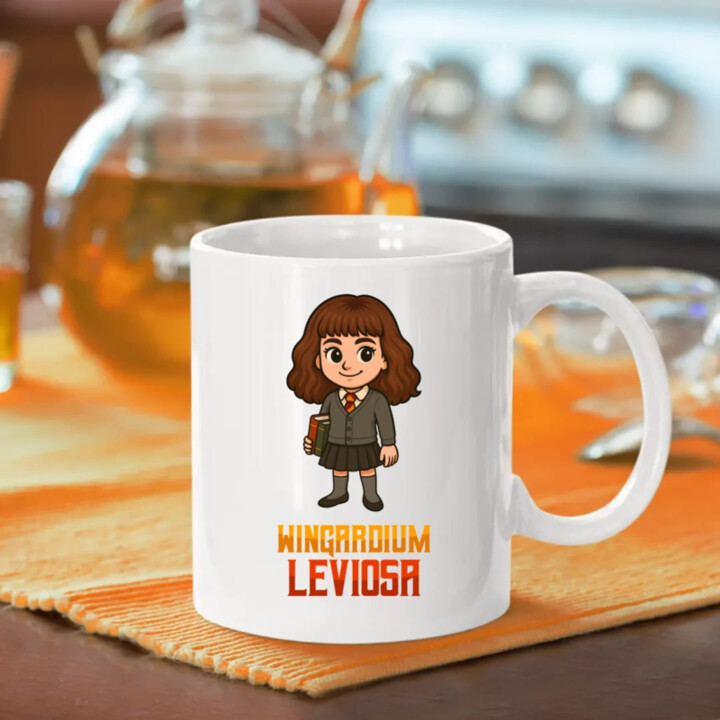 Wingardium Leviosa - Hermiona Granger - keramický hrnček s potlačou pre fanúšikov série Harry Potter