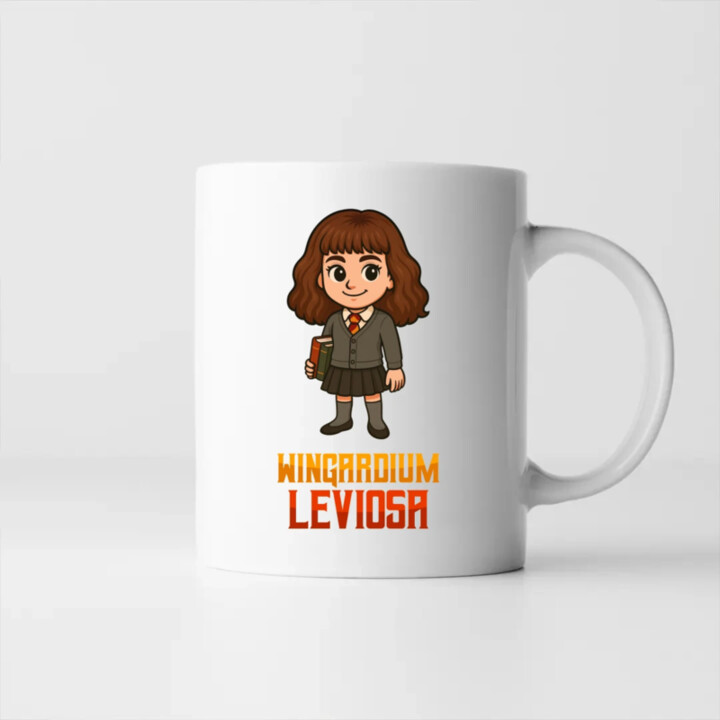 Wingardium Leviosa - Hermiona Granger - keramický hrnček s potlačou pre fanúšikov série Harry Potter