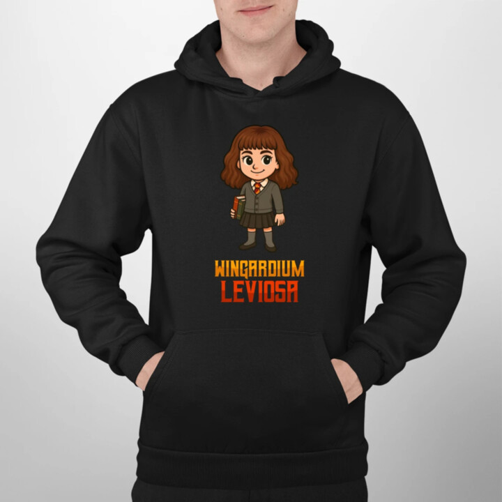 Wingardium Leviosa - Hermiona Granger  - pánska mikina s potlačou pre fanúšikov série Harry Potter