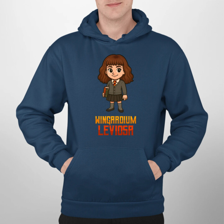 Wingardium Leviosa - Hermiona Granger  - pánska mikina s potlačou pre fanúšikov série Harry Potter