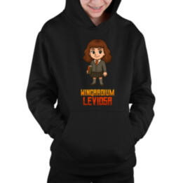 Wingardium Leviosa - Hermiona Granger - detská mikina s kapucňou pre fanúšikov série Harry Potter