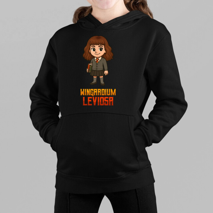 Wingardium Leviosa - Hermiona Granger - detská mikina s kapucňou pre fanúšikov série Harry Potter