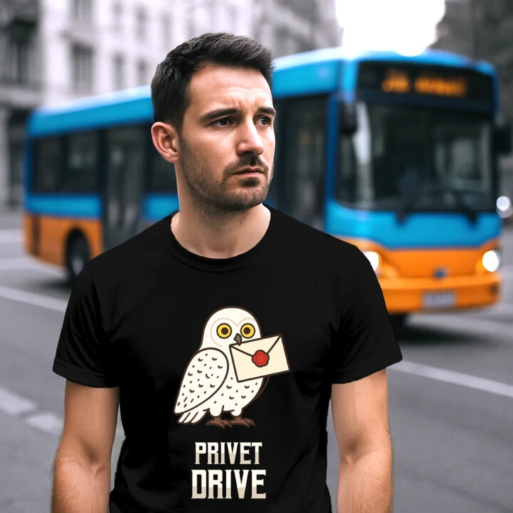 Privet Drive - Hedwiga - pánske tričko s potlačou pre fanúšikov série Harry Potter