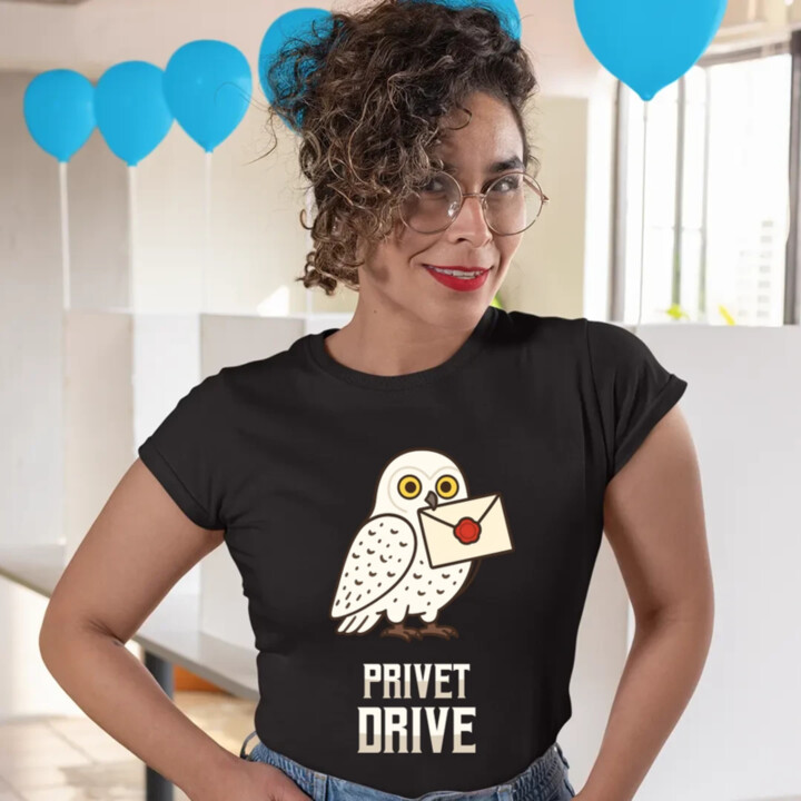 Privet Drive - Hedwiga - dámske tričko s potlačou pre fanúšikov série Harry Potter