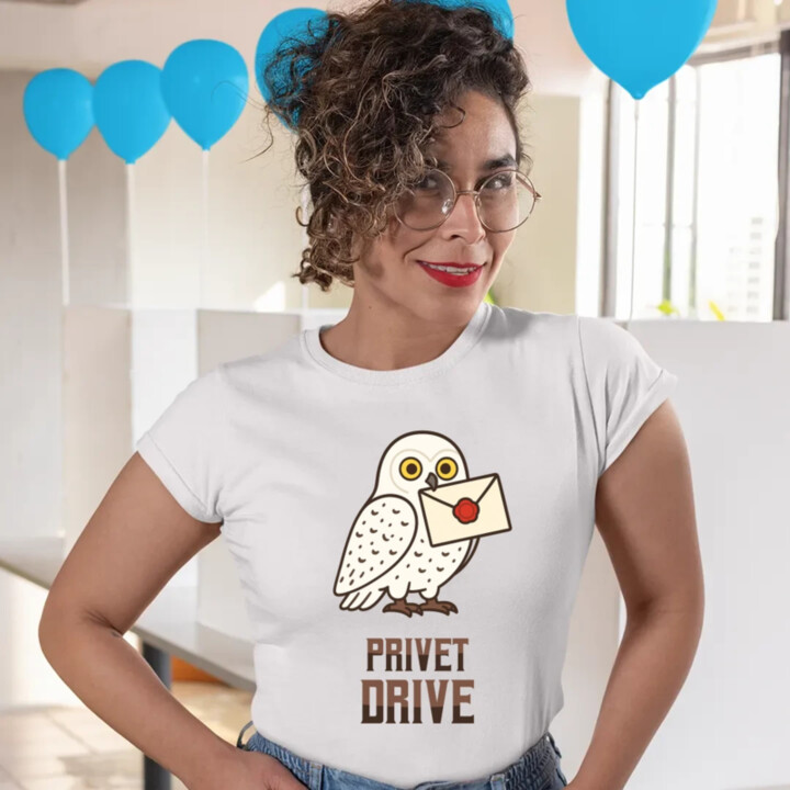Privet Drive - Hedwiga - dámske tričko s potlačou pre fanúšikov série Harry Potter