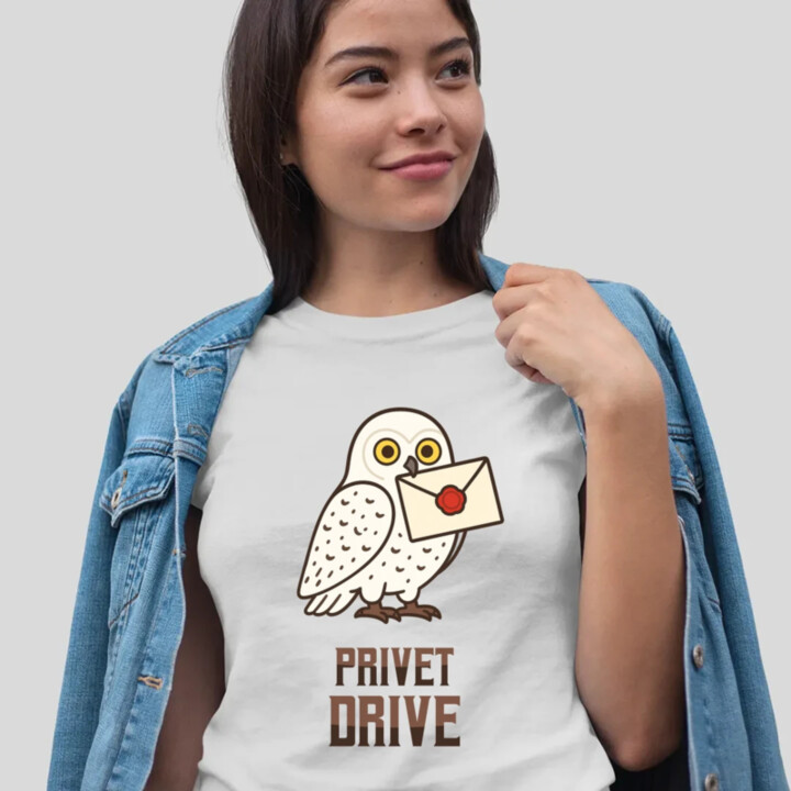 Privet Drive - Hedwiga - dámske tričko s potlačou pre fanúšikov série Harry Potter