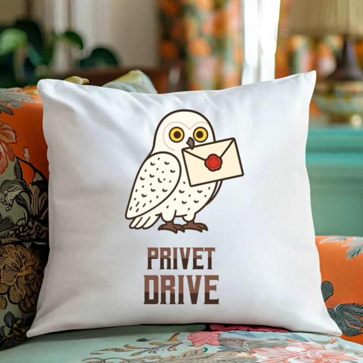 Privet Drive - Hedwiga - vankúš s potlačou pre fanúšikov série Harry Potter
