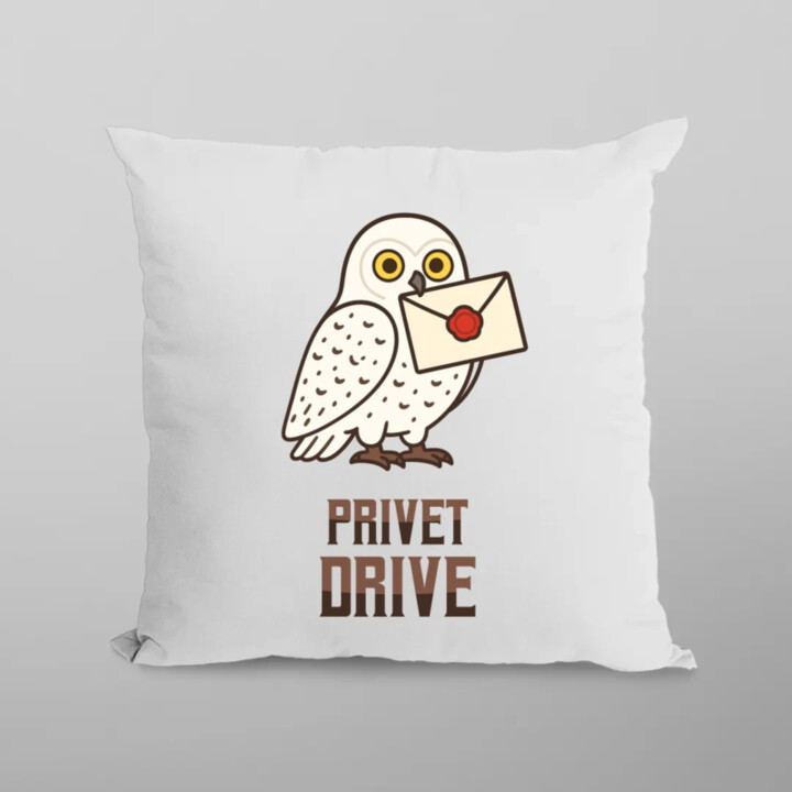 Privet Drive - Hedwiga - vankúš s potlačou pre fanúšikov série Harry Potter