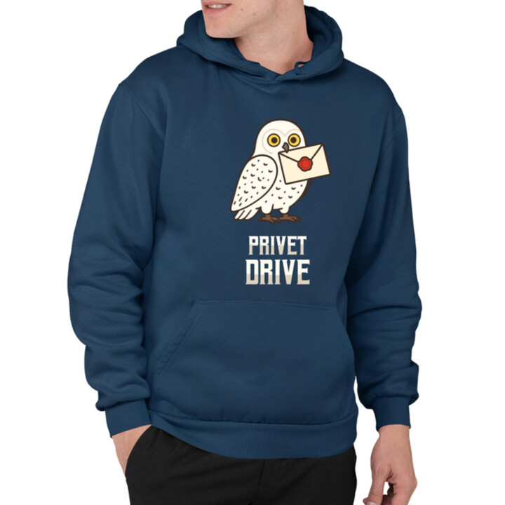Privet Drive - Hedwiga  - pánska mikina s potlačou pre fanúšikov série Harry Potter