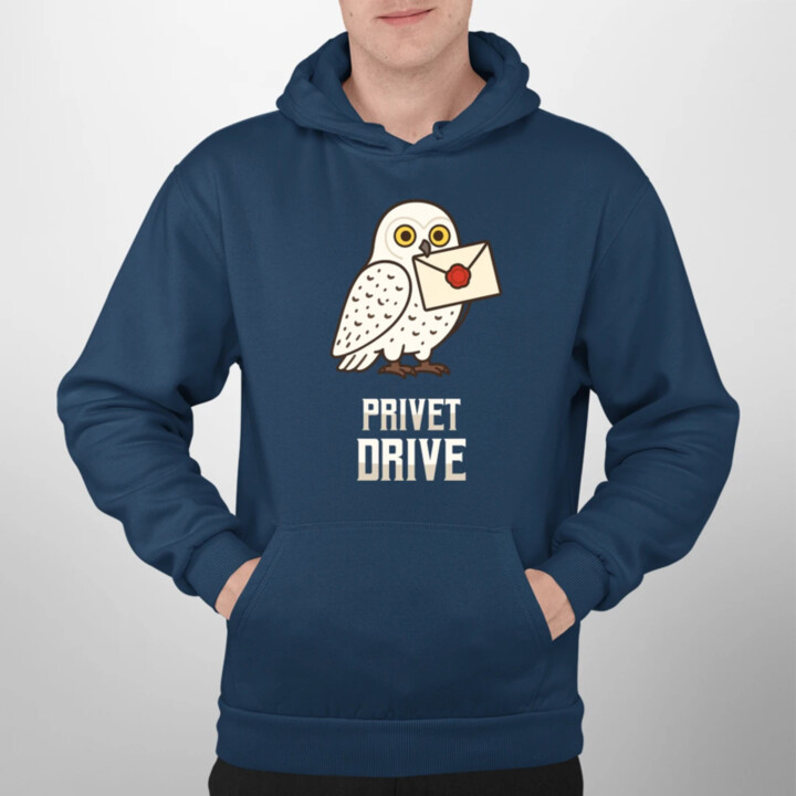 Privet Drive - Hedwiga  - pánska mikina s potlačou pre fanúšikov série Harry Potter