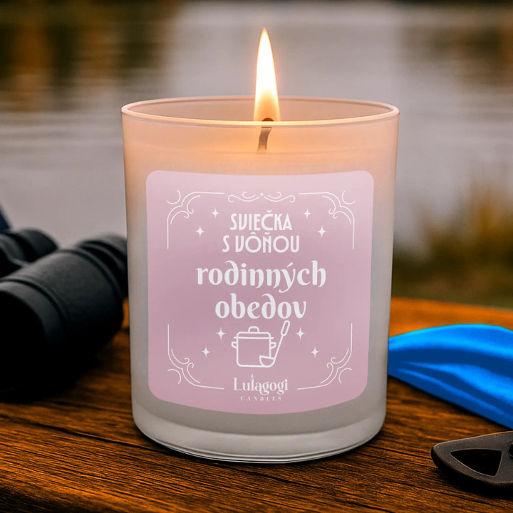 Sviečka s vôňou rodinných obedov - vonná svieca s potlačou