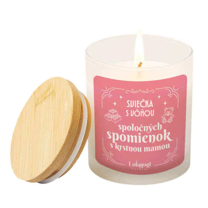 Sviečka s vôňou spoločných spomienok s krstnou mamou - vonná svieca s potlačou