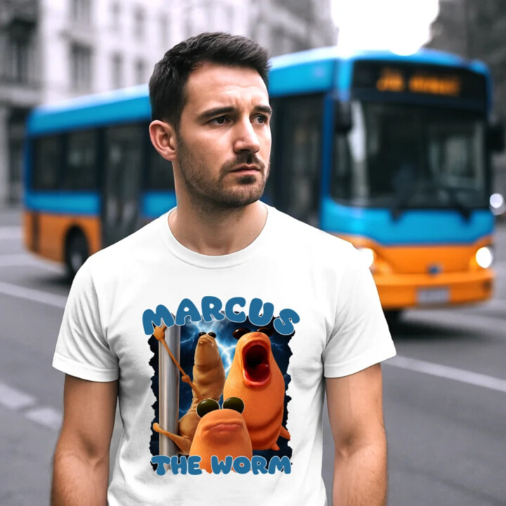 Marcus the worm - pánske tričko s potlačou