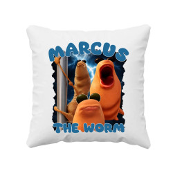 Marcus the worm - vankúš s potlačou