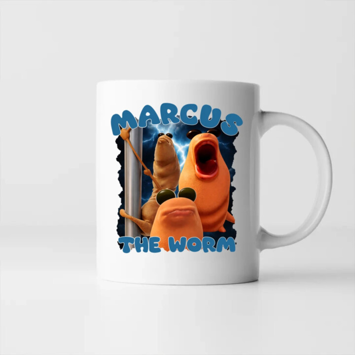 Marcus the worm - keramický hrnček s potlačou