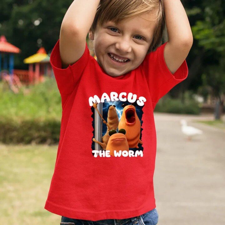 Marcus the worm - detské tričko s potlačou