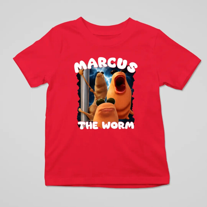 Marcus the worm - detské tričko s potlačou