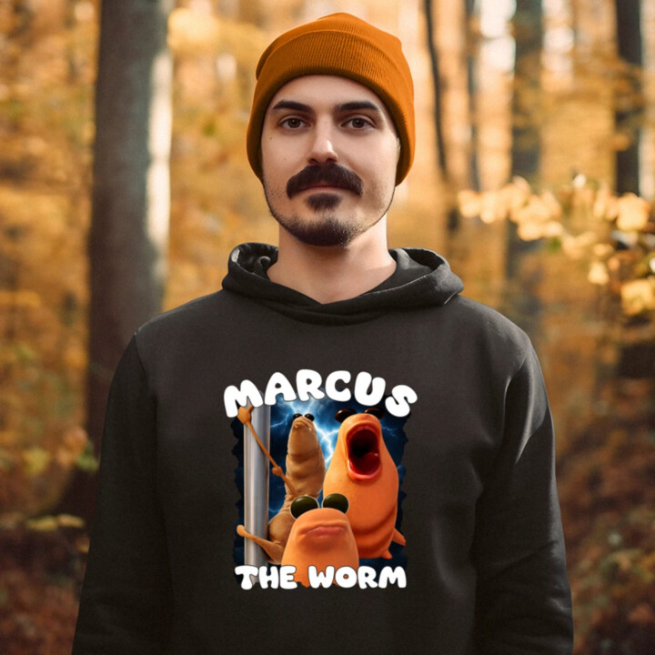Marcus the worm  - pánska mikina s potlačou