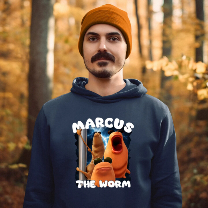 Marcus the worm  - pánska mikina s potlačou