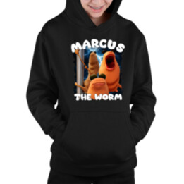 Marcus the worm - detská mikina s kapucňou