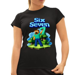 Steve 67 - Six Seven - dámske tričko s potlačou - inspirované Minecraft
