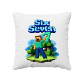 Steve 67 - Six Seven - vankúš s potlačou - inspirované Minecraft