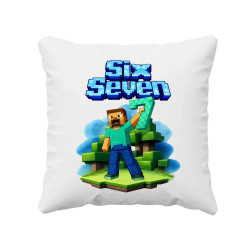 Steve 67 - Six Seven - vankúš s potlačou - inspirované Minecraft