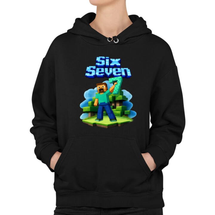 Steve 67 - Six Seven  - dámska mikina s potlačou - inspirované Minecraft