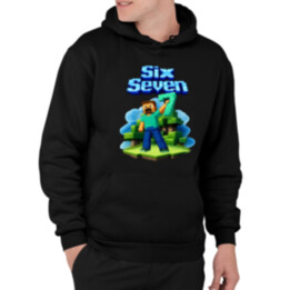 Steve 67 - Six Seven  - pánska mikina s potlačou - inspirované Minecraft