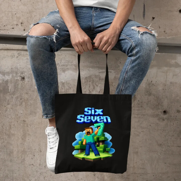 Steve 67 - Six Seven - taška s potlačou - inspirované Minecraft