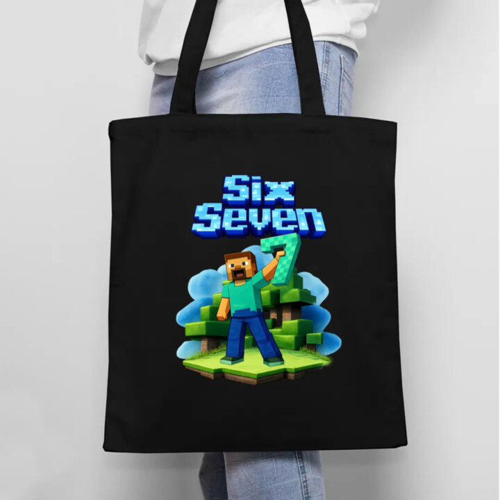 Steve 67 - Six Seven - taška s potlačou - inspirované Minecraft